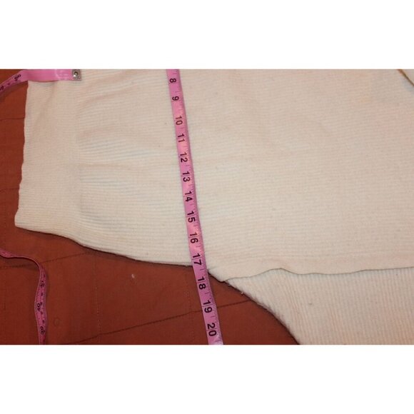 Susann M Lambswool Angorra Cream Ribbed Cowl Neck Sweater Womens S - Picture 6 of 7